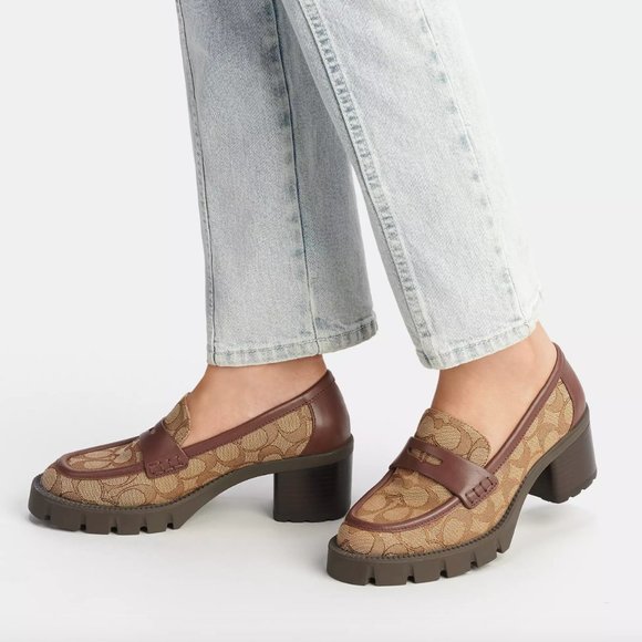 NIB - COACH Colleen Loafer In Signature Jacquard - size 6 & 7.5 US - Picture 1 of 13